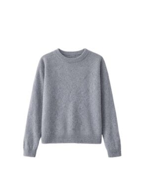 Sezane Women's Amiel Crewneck Sweater in Light Gray